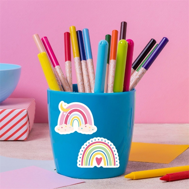 Printable Vinyl Waterproof Rainbow Vinyl Sticker Paper Colorful Vinyl Stickers