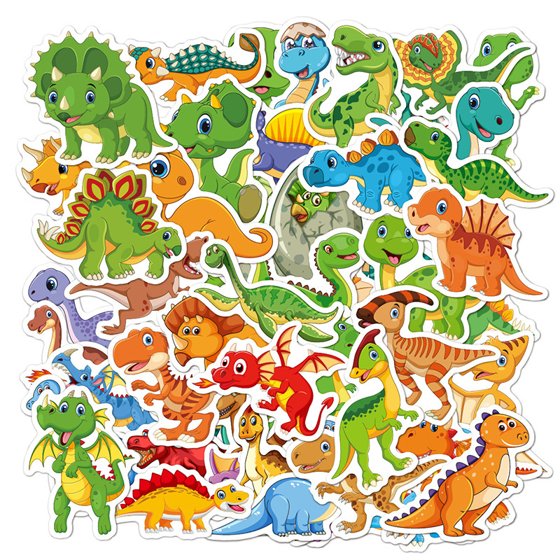 Factory Outlet Die Cut Packing Logo Sticker Custom Waterproof Anime Vinyl Dinosaur Sticker