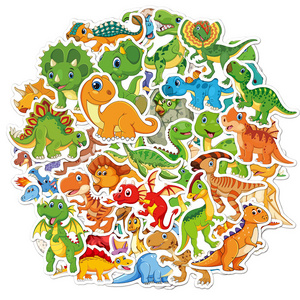 Factory Outlet Die Cut Packing Logo Sticker Custom Waterproof Anime Vinyl Dinosaur Sticker