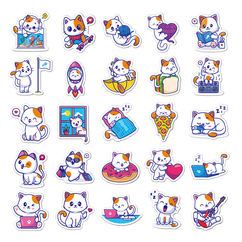 Promotional Sticker Spree Cute Hello Cats Sticker Book Decals Teacher Classroom Reward Small Kt Sticker Gift