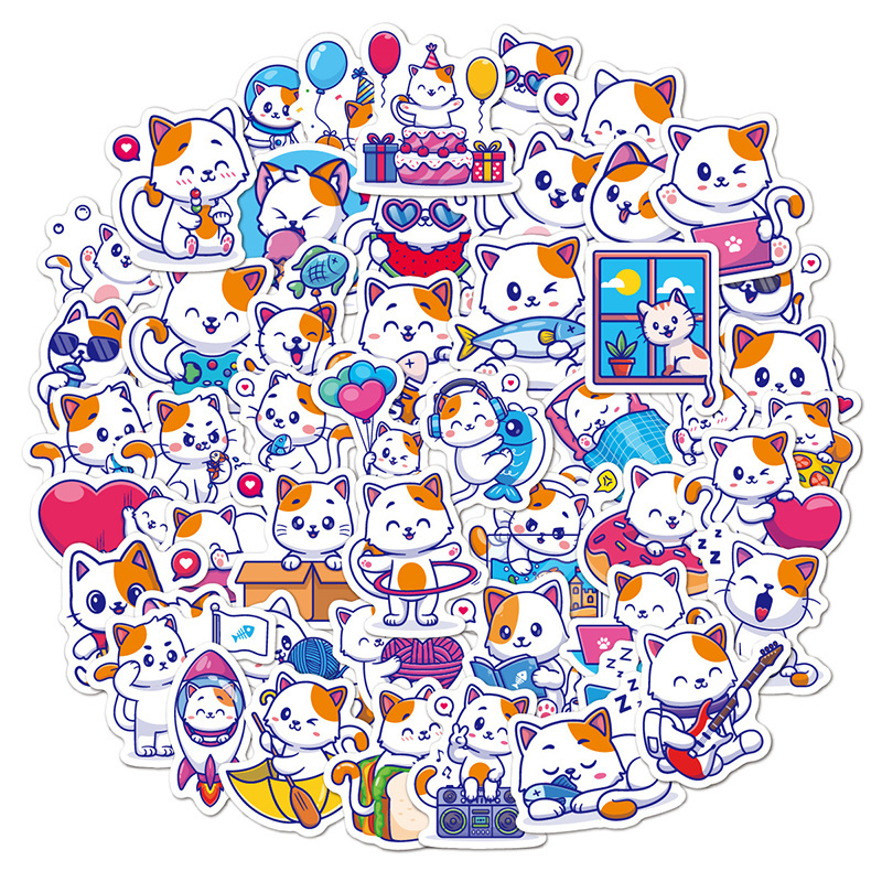 Promotional Sticker Spree Cute Hello Cats Sticker Book Decals Teacher Classroom Reward Small Kt Sticker Gift