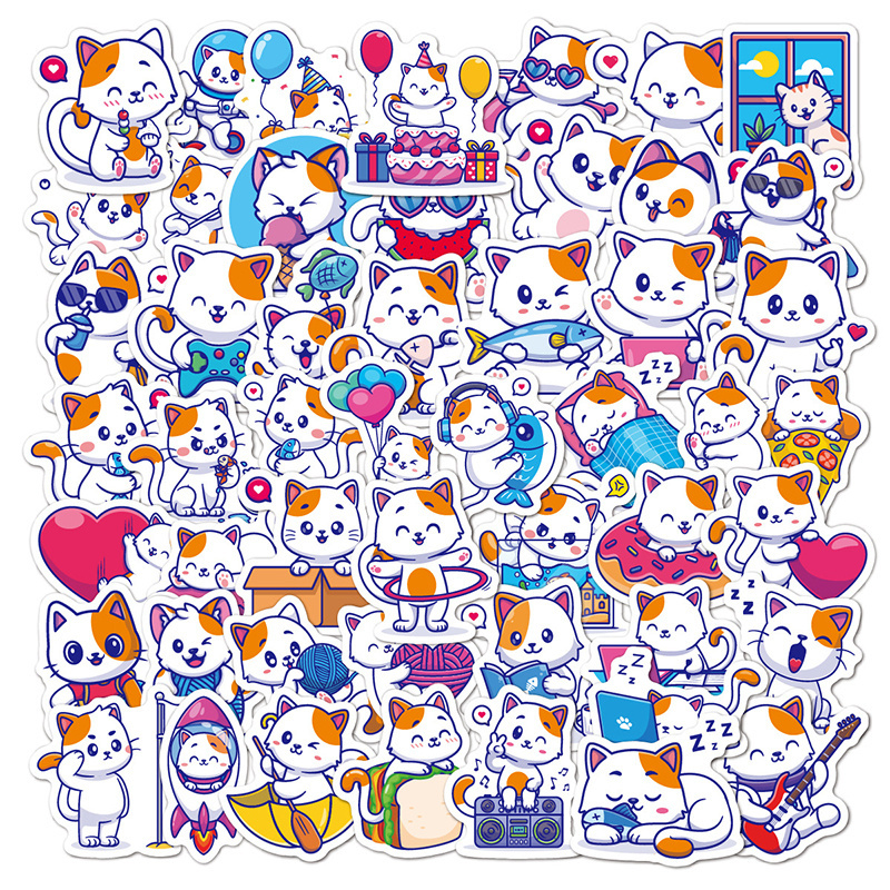 Promotional Sticker Spree Cute Hello Cats Sticker Book Decals Teacher Classroom Reward Small Kt Sticker Gift