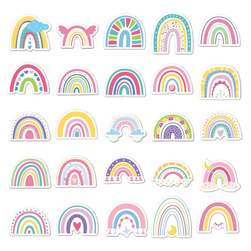 Printable Vinyl Waterproof Rainbow Vinyl Sticker Paper Colorful Vinyl Stickers