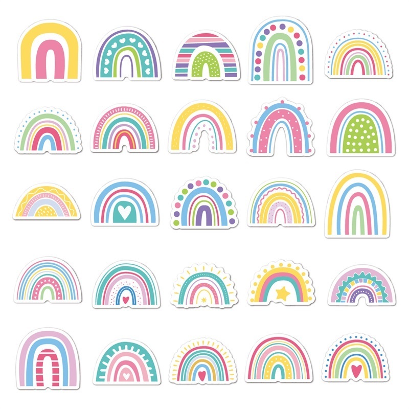 Printable Vinyl Waterproof Rainbow Vinyl Sticker Paper Colorful Vinyl Stickers