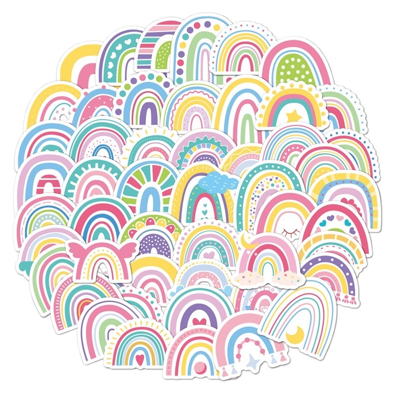 Printable Vinyl Waterproof Rainbow Vinyl Sticker Paper Colorful Vinyl Stickers