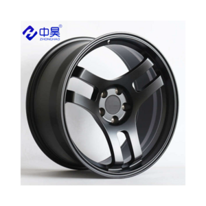 Wholesale Custom Matte Black Car Rims 5x114.3 5x100 3 Spoke Wheels 18 17