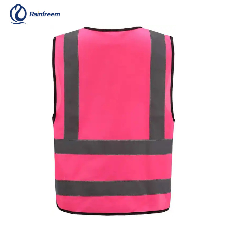 high quality pink color safety vest for women safety vest with logo breathable