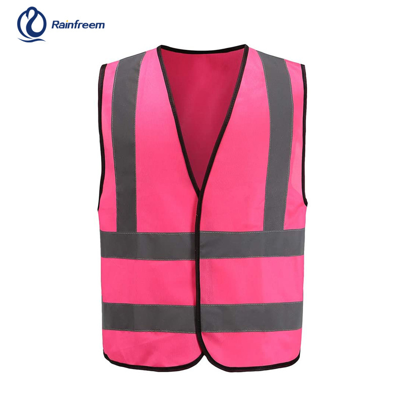 high quality pink color safety vest for women safety vest with logo breathable