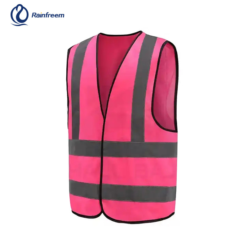 high quality pink color safety vest for women safety vest with logo breathable