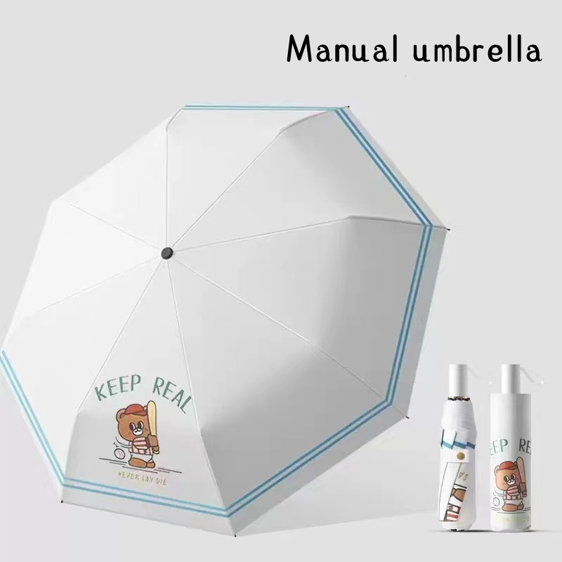 Rainfreem Multi Color Custom Logo 3 Folding Automatic Sun And Rain Water-Repellent Umbrella With Uv Protection