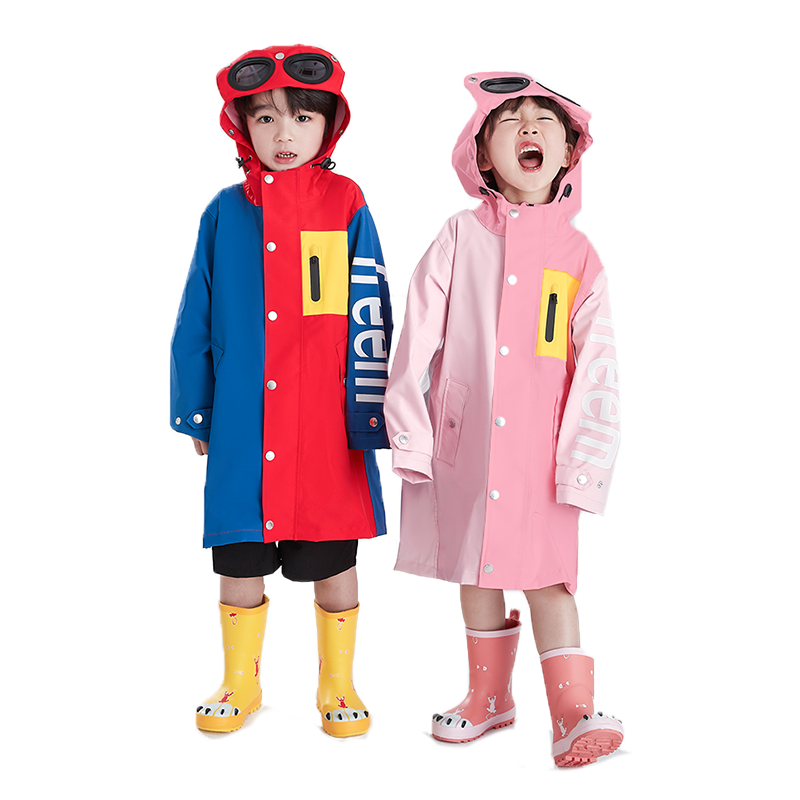 Lightweight Rain Poncho Waterproof Outwear Rainwear Toddler Kids Raincoat