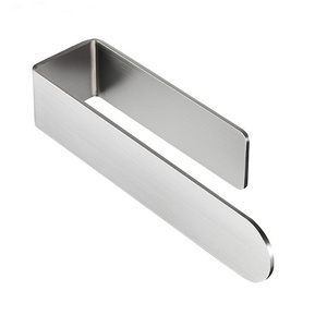 Self Adhesive bathroom accessories towel rack 304 Stainless Steel Brushed Wall-hanging Type Single Plate Towel Rack