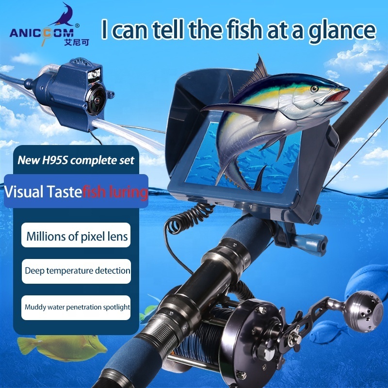 Aniccom Best selling Night Vision Function Underwater Fishing Camera Fishing Rod Kit Underwater Camera For Fishing