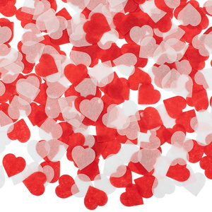 Wholesale bulk packaging sweet tissue paper heart shape confetti white pink paper tissue paper confetti for night club