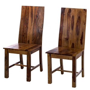 Sheesham wood dining chair set of two