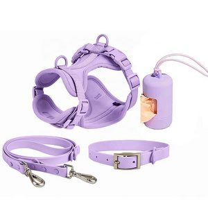 Wholesale Dog Harness Set Luxury Biothean Waterproof PVC Pet Collar Leash Set Adjustable Designer Custom Dog Harness