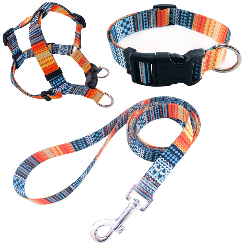 Manufacturers Free Sample Nylon Adjustable Pet Harness Reversible Dog Harness Set Luxury design Custom Dog Harness