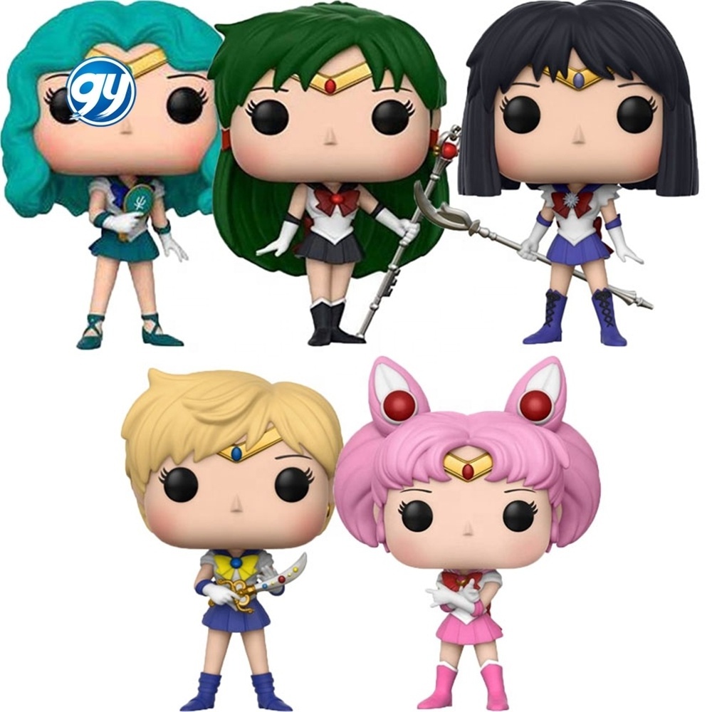 10cm Figuras de Pop Neptune #298 Sailor Moon Chibi #295  #89 Miku #945 Urauns #297 Saturn #299 Pluto #296 Model Toy