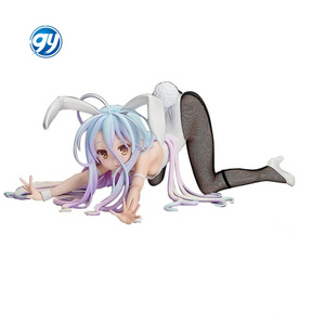 Figuras de 12CM Game No Life Shiro Cat Bunny Ver. Sexy Girls Anime Figure Black Silk FREEing Action Figures Toys