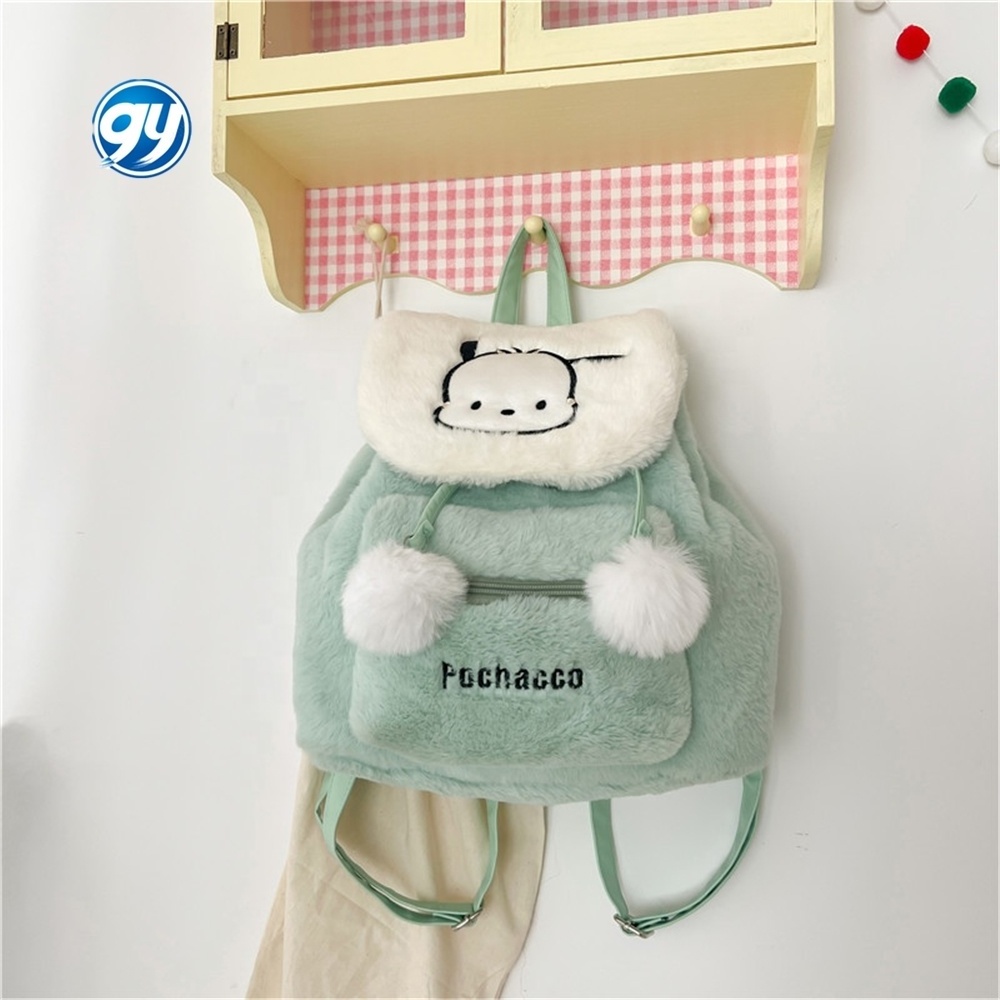 New Designs Cute Messenger Cinnamoroll Melody Kitty Plush Cartoon Backpack Stuffed Shoulder Bags