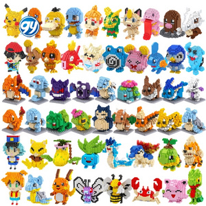 Charizard 61 Styles Pokemoned Blocks Eevee Mewtwo Anime Assemble Action Model Dolls Toys Plastic Anime Figures Unisex Animals