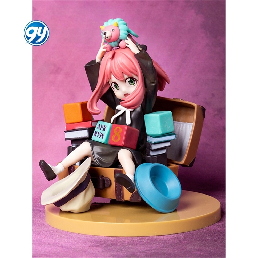 Anime Spy X Family Anya Toys Loid Yor ger Chibi Anua Figure With Base Figurine PVC Model dolls for kids Toy Gifts