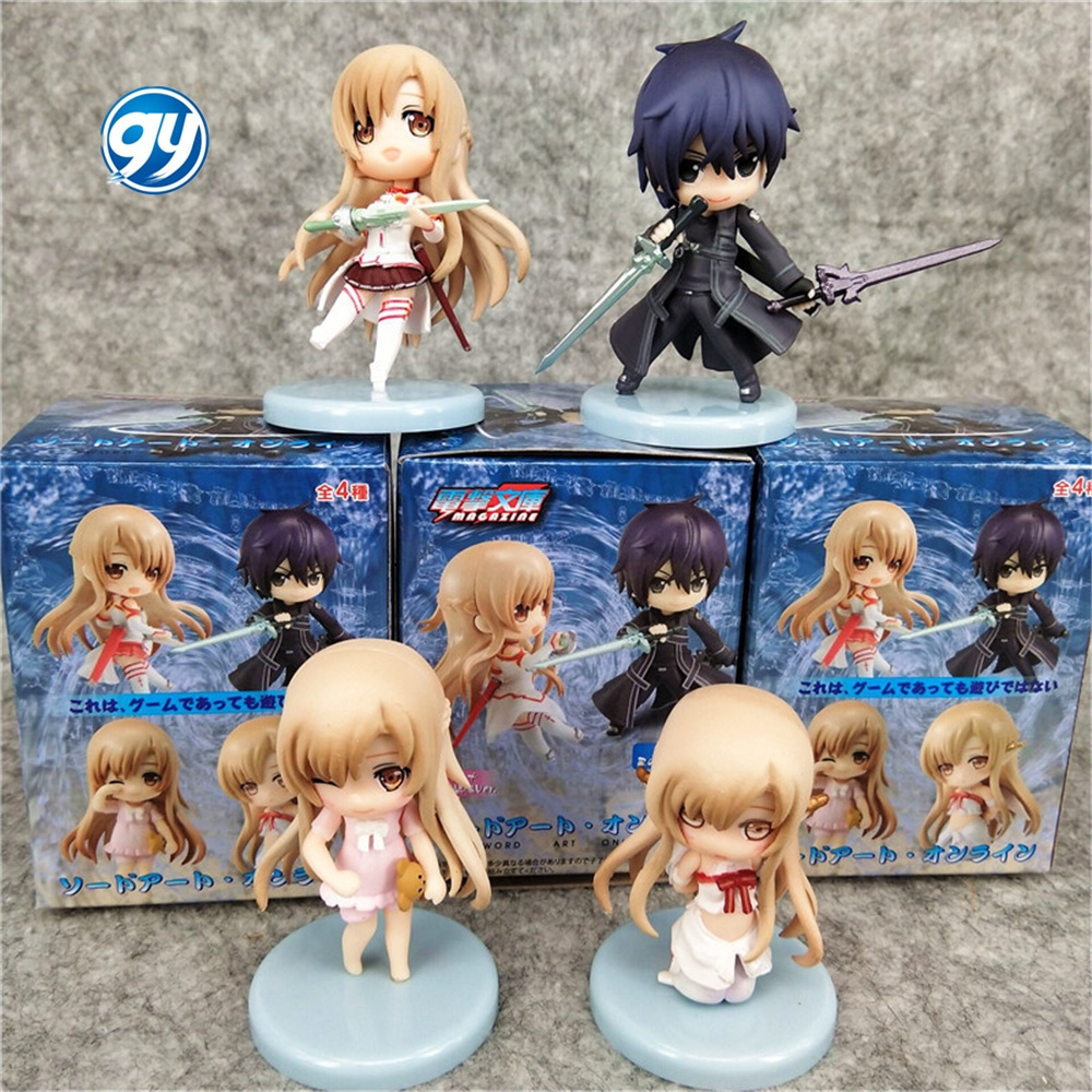 Figuras de 1 Version Sword Art Online Yuuki Asuna Anime Figure PVC Model Collection Toy Gift Action Figures Toys