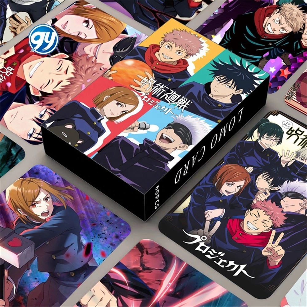 Gojo 60pcs/set Anime Jujutsu Kaisen Mini Postcard Satoru Yuuji Itadori LOMO Card Photo Card Paper Souvenir Qr Naruto Card Japan