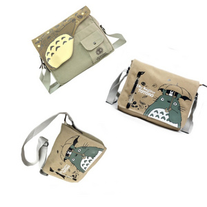 2 Styles high quality Spirited-Away My Neighbor Totoro Anime Backpack Teenagers Student's Single Shoulder Bag 31x26cm