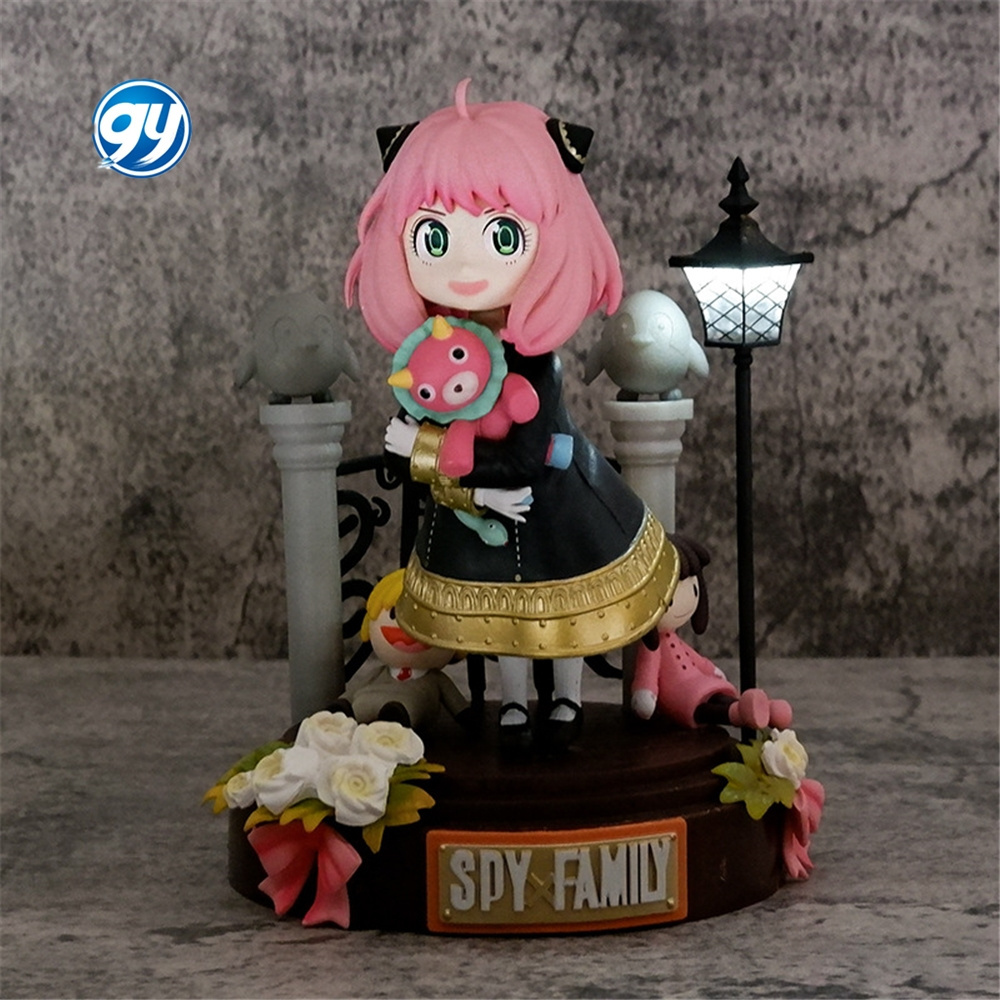 20cm SPY X FAMILY Anime Figure Kawaii GK Anya Forger Action Figure Send Two Replacement Faces Collectible Model Doll Toys Gifts