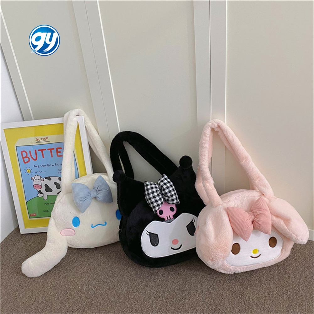 GY bolsos pouch Large Sanrio Kuromi Handbag Bags Children's Plush Handbags bolsa mochila