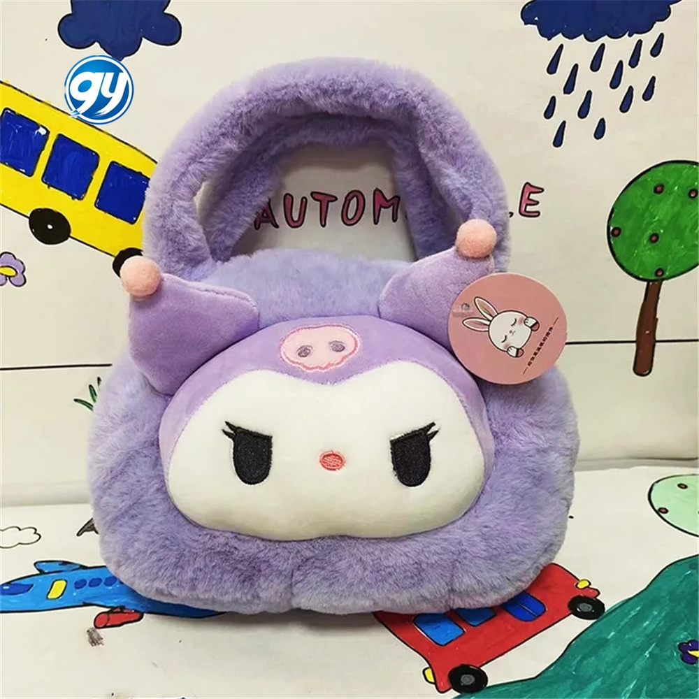 GY bolsos pouch 25cm Sanrio Plush Melody Kuromi Soft Stuff Handbag Shoulder Bag Anime Stuffed Backpack Girls bolsa mochila