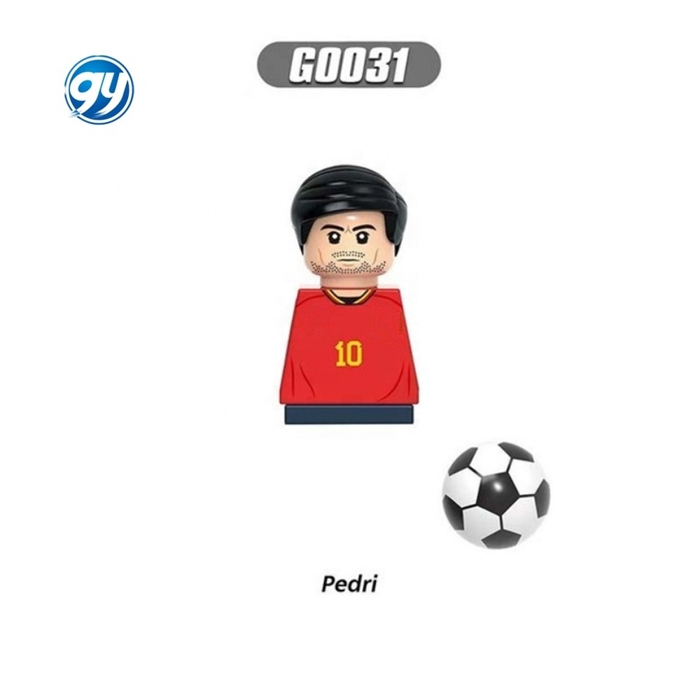 World Famous Football Players Figurine Messi figure ronaldo Neymar Lewandowski Mini Action Building Block Model Toy Kids Gifts