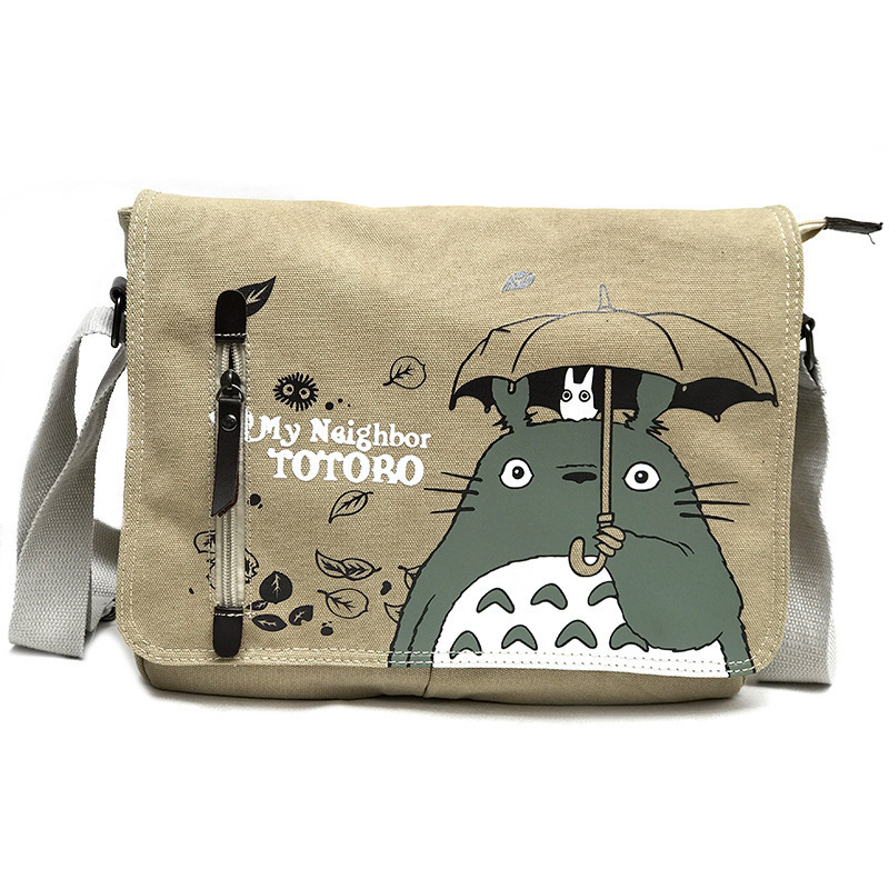 2 Styles high quality Spirited-Away My Neighbor Totoro Anime Backpack Teenagers Student's Single Shoulder Bag 31x26cm