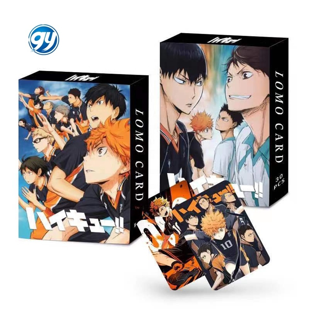 30pc/box Haikyuu!! Double-sided Large Cards LOMO Animation  Boxed HD 3R Photo Card