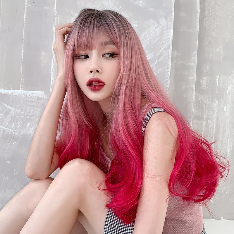 Best Selling 65cm Long Curly Fashion Three Colors Mixed Hair Wig Synthetic Anime Cosplay Heat Resistant Lolita Wig