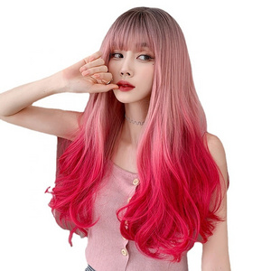 Best Selling 65cm Long Curly Fashion Three Colors Mixed Hair Wig Synthetic Anime Cosplay Heat Resistant Lolita Wig