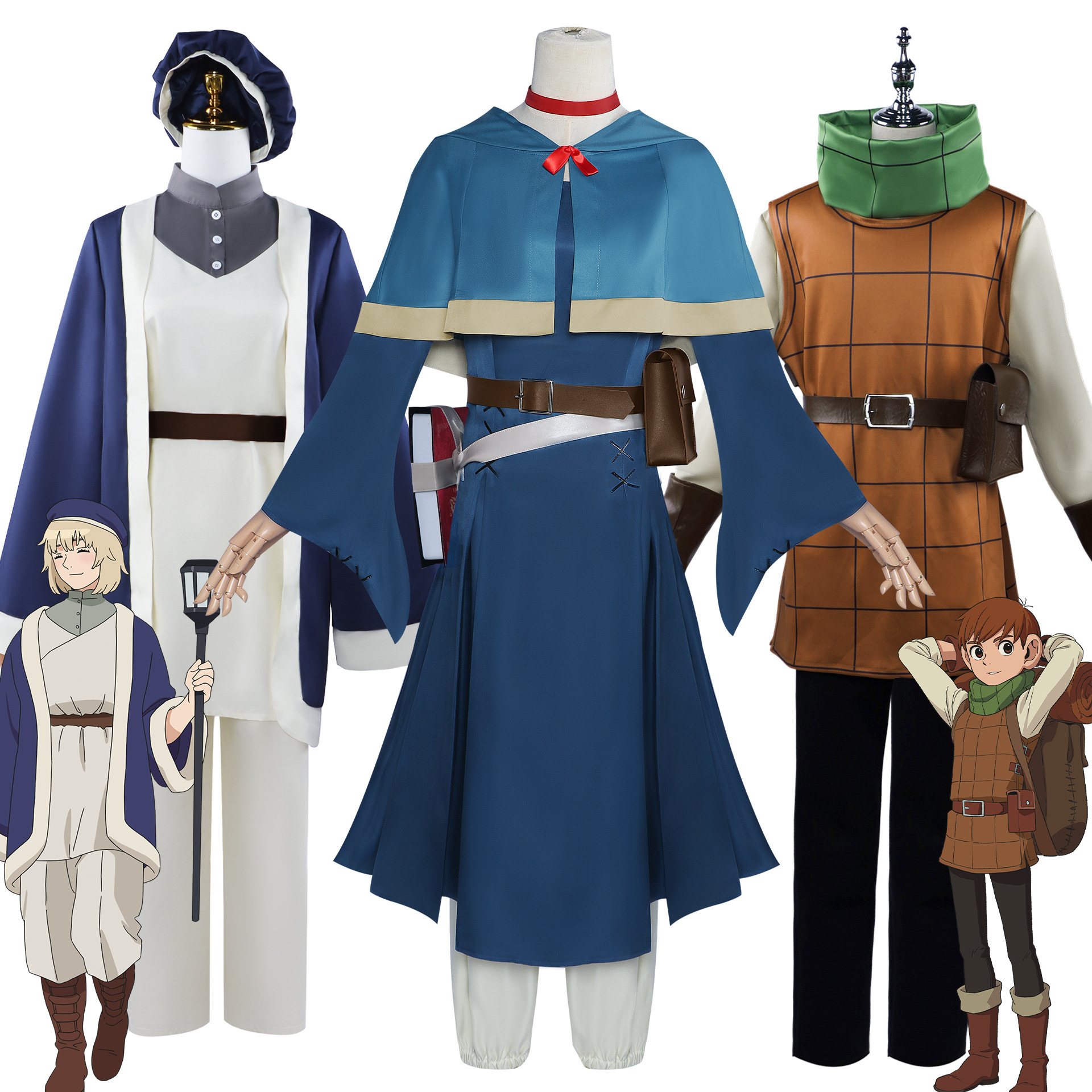 3 Styles Delicious in Dungeon Cosplay Party Cartoon Anime Costume Cloth