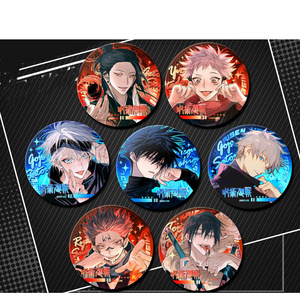 75MM Jujutsu Kaisen Satoru Gojo Geto Itadori Yuji Sukuna Kawaii Megumi Baji Ba Ji Anime Alloy Badge Brooch Anime Peripheral