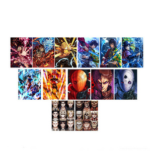 Genshin Impact Anime PVC Posters 3D Lenticular Poster Jujutsu Kaisen DBZ Goku 3D Hologram Motion Cartoon Print Wall Art