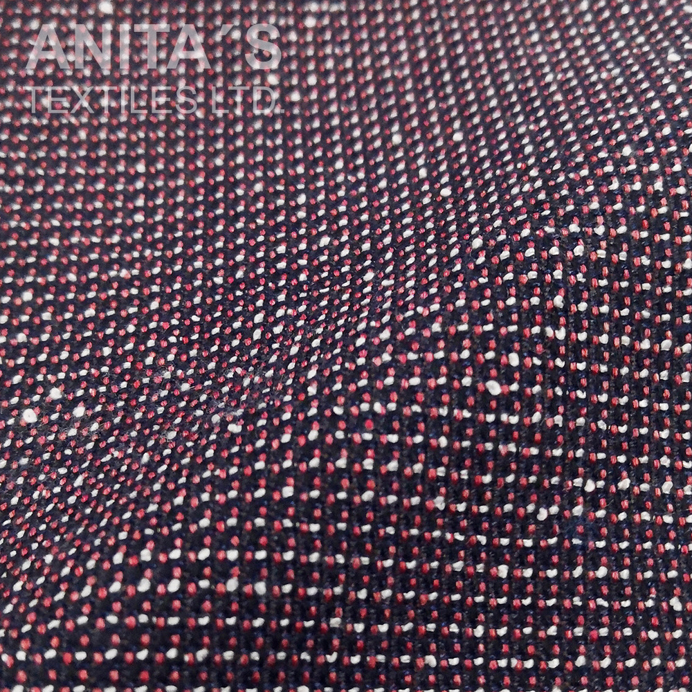 Ready Stock Polyester Rayon Yarn Dyed Woven Fabric with Nep yarn Dobby for Fall Winter