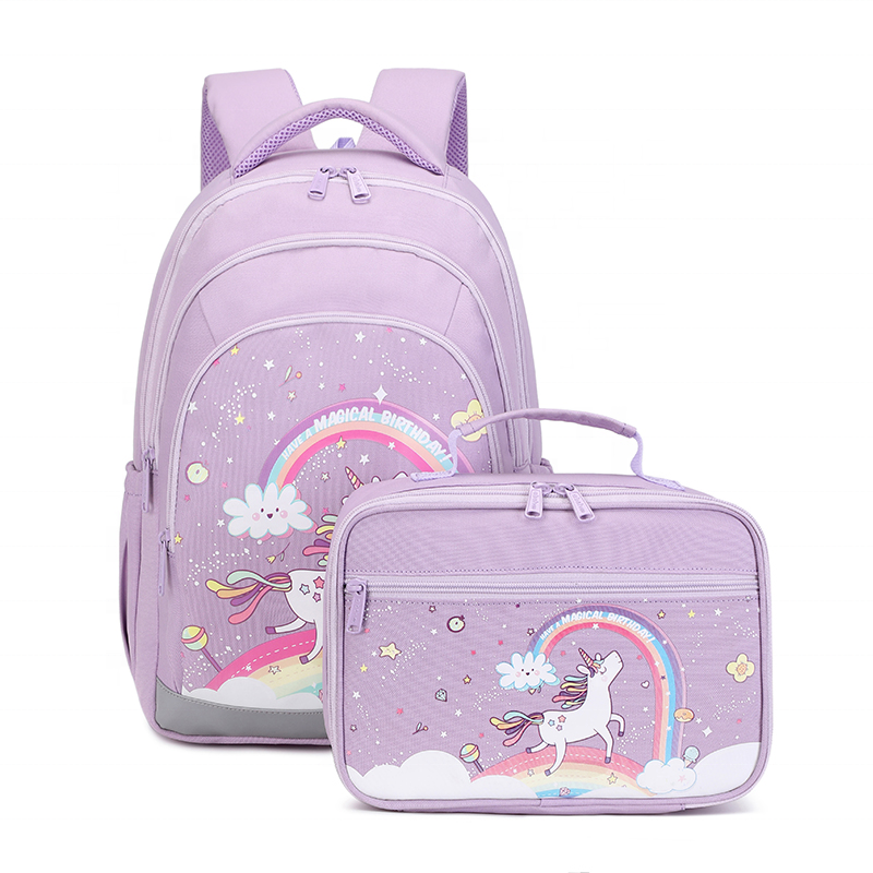 Girls School Bag Unicorn Backpack 2024 Recycled Waterproof Kids Bagpack Children School Backpack Rucksack Backpack Bag Set