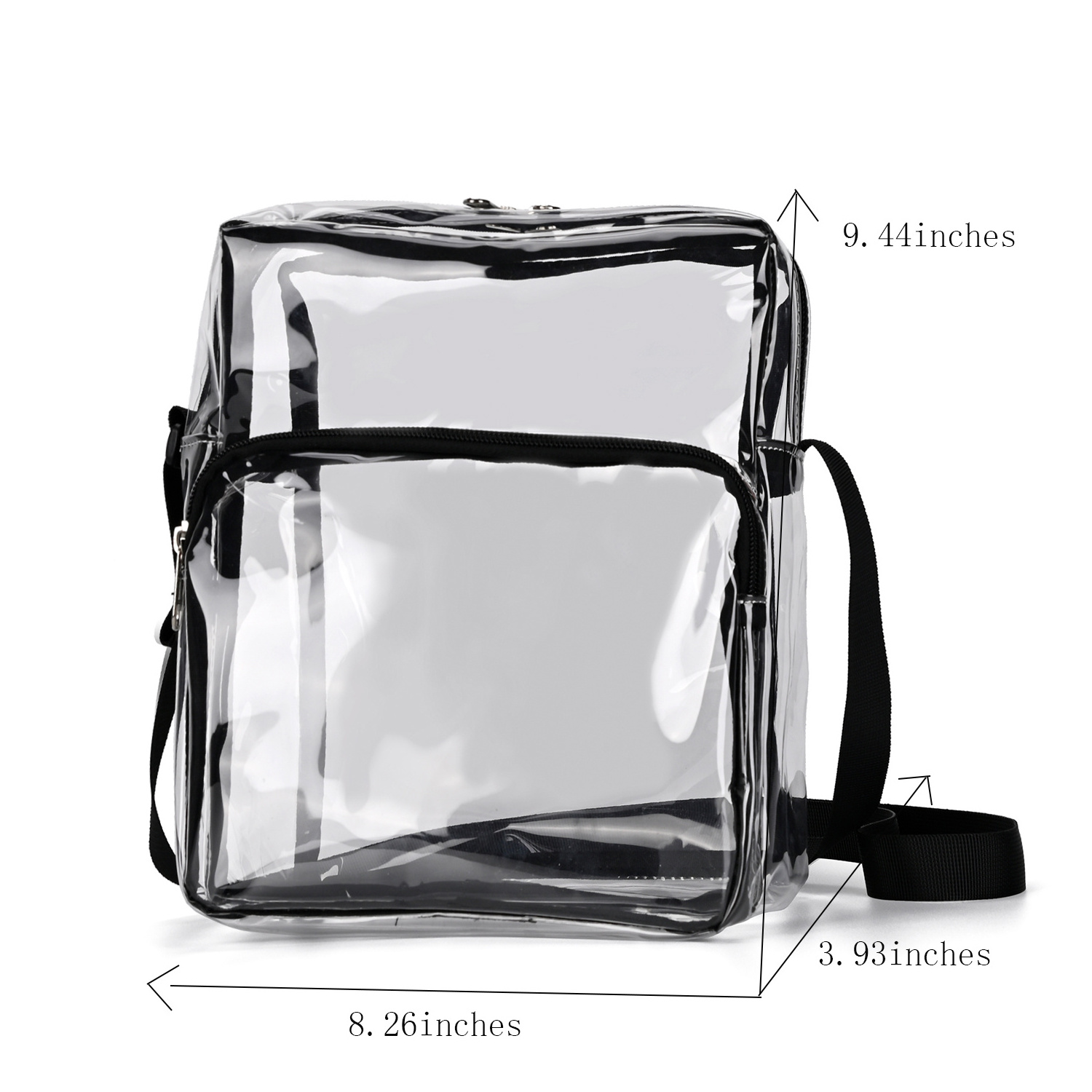 Clear PVC crossbody bag for men women transparent shopping clear makeup bag customs sling bags small see through backpack BestSuppliers