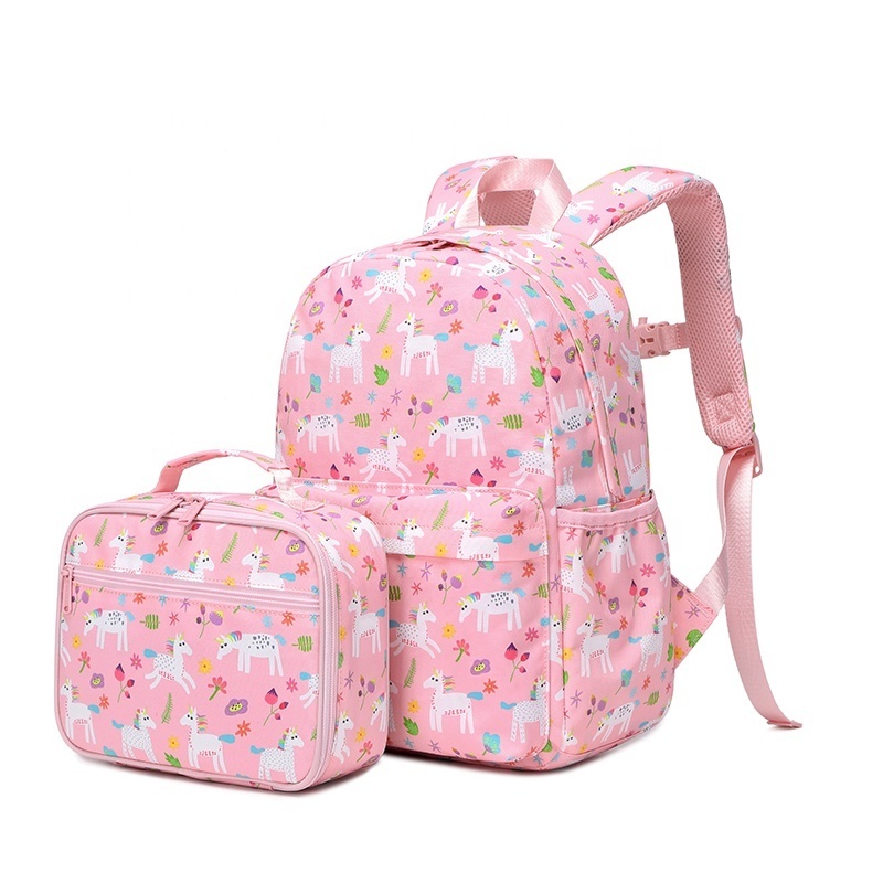 School bags unicorn pink kids school backpack for girls cute bookbag students kids school bag bookbag