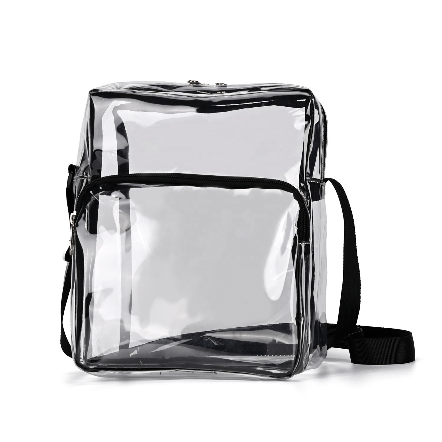 Clear PVC crossbody bag for men women transparent shopping clear makeup bag customs sling bags small see through backpack