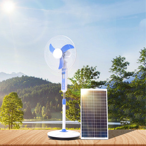 Hot Sale Outdoor Rechargeable 16Inch 12V Floor Standing Solar Fan With Lithium Battery