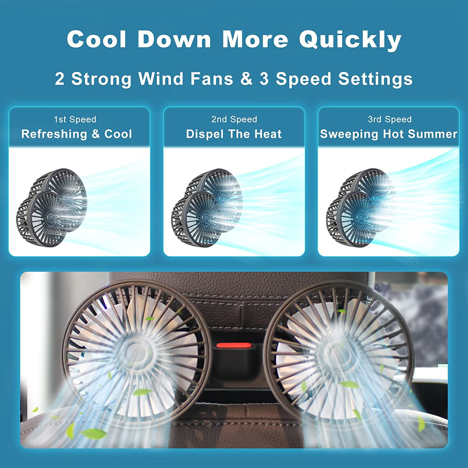 Wholesale High Quality Low Price 360 Degree Rotary Adjustable USB Summer Mini Car Fan