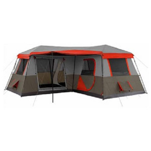 Large Space Double Layer Tunnel Tent 3 Room Luxury Camping Tent 10-12 Person Automatic Outdoor Tent