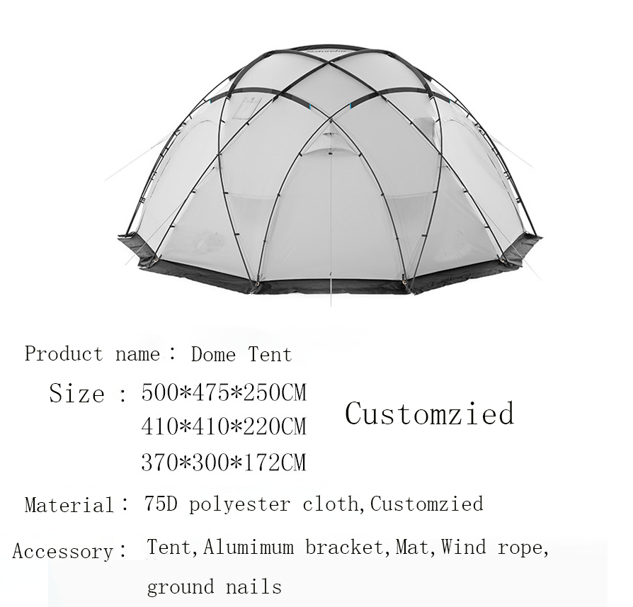 Camping Outdoor Hemispherical Waterproof Adult Tent glamping dome tent half sphere party tent