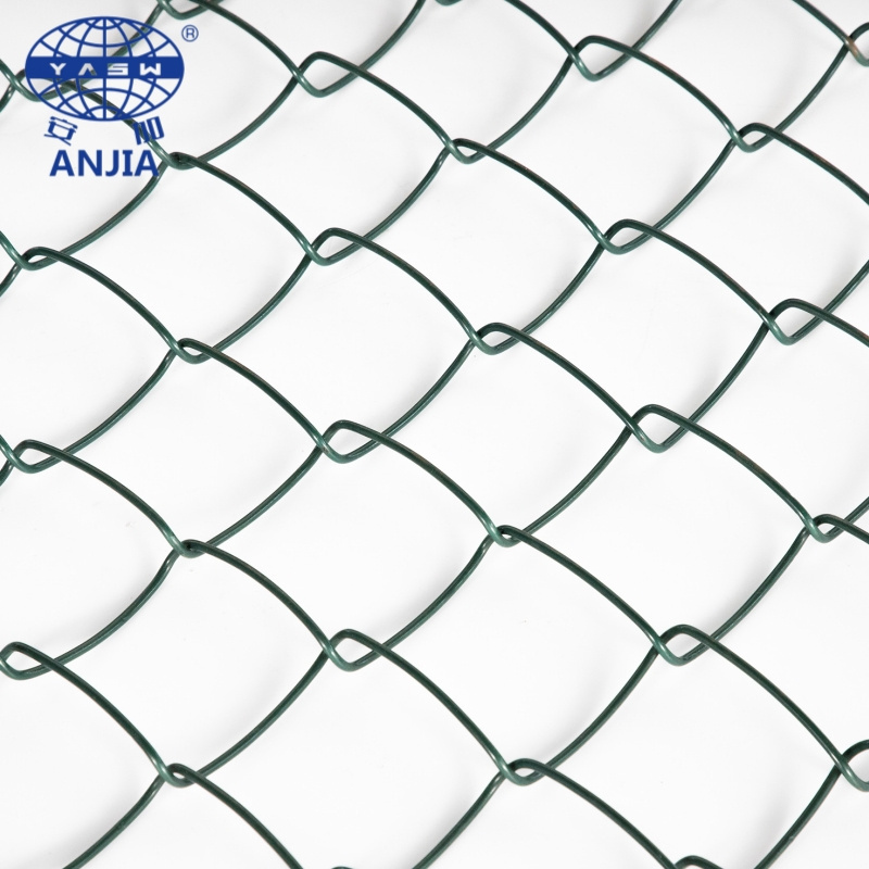 Hot Dipped Galvanized Chain Link Fence for Garden High Quality Iron Diamond Mesh PVC Metal Iron  Powder Coated